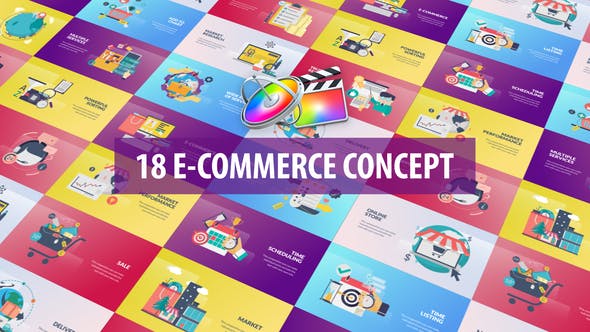 E Commerce Concept Animation | Apple Motion & FCPX - 28512616 Videohive Download